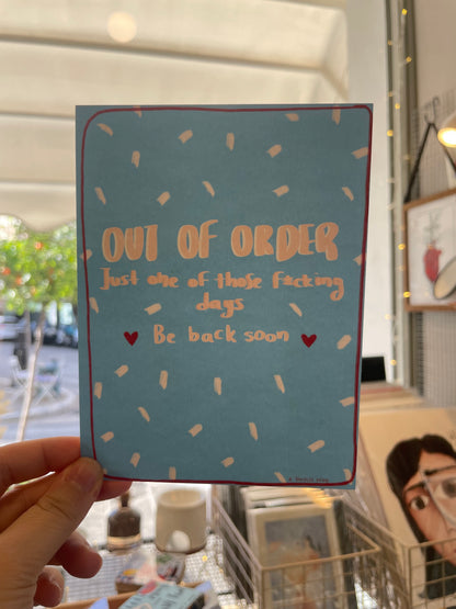 Out of order