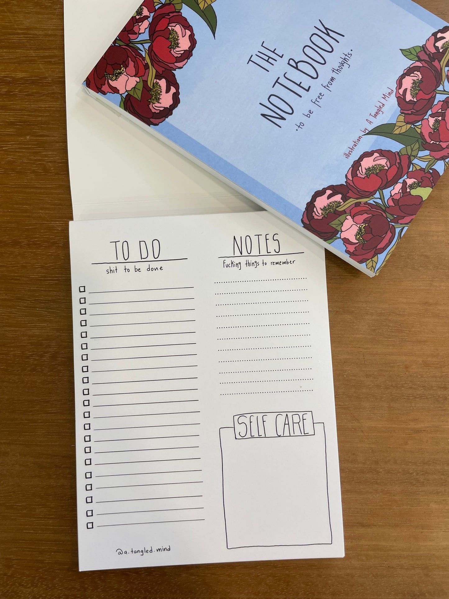 The “free of thoughts” notebook